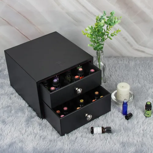 Vista 8 de J JACKCUBE DESIGN Caja organizadora de aceites esenciales, con capacidad para 96 botellas de aceites esenciales de 5 a 0.5 fl oz, botellas