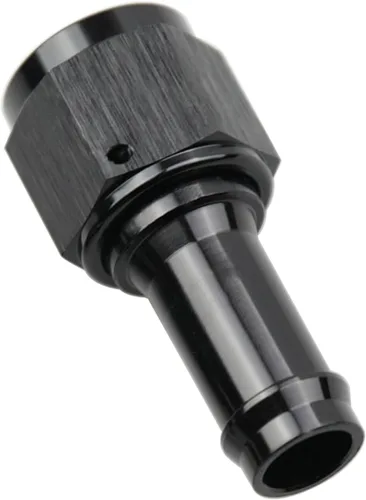 Vista 13 de Recta 6AN hembra giratoria a 1/4 "empuje en manguera adaptador de montaje de púas aluminio negro