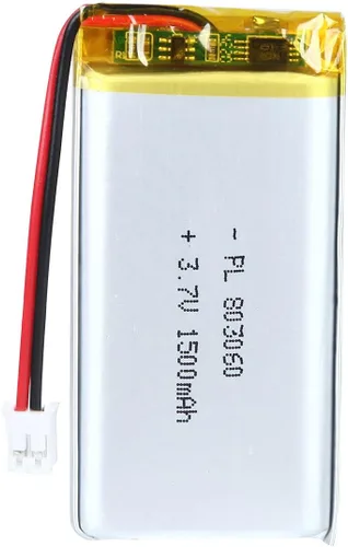 Vista 50 de Batería de 3.7V 200mAh 502025 Li-ion Li-Po recargable de iones de litio con conector de paso de 2P PH 0.079 in