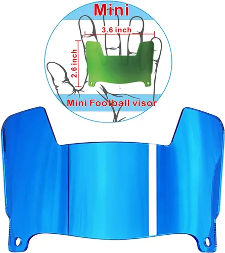 Vista 18 de Visera de casco de fútbol mini transparente con clips de ajuste universal para coleccionistas y exhibición
