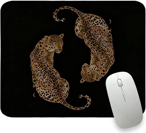 Vista 18 de Glod Mordern - Alfombrilla de mouse pequeña dorada, rectangular, negra, para computadora de viaje, para laptop, alfombrilla de escritorio