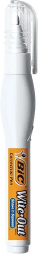 Vista 4 de BIC Wite-Out - Pluma correctora Shake 'n Squeeze, 8 ml de líquido corrector, paquete de 4 bolígrafos correctores blancos, fácil, limpia y fácil
