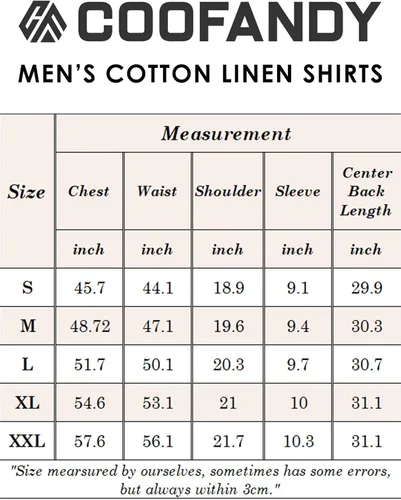 Vista 6 de COOFANDY Camisas de lino de algodón para hombre, ajuste relajado, manga corta, camisa con botones, plisada, guayabera