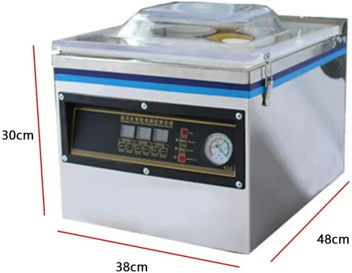 Vista 3 de Máquina de vacío comercial Máquina de sellado al vacío digital automática Máquina selladora de almacenamiento de alimentos Cámara de escritorio