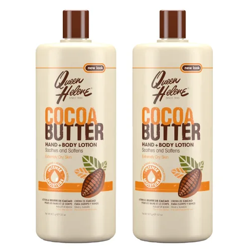 Vista 12 de Queen Helene Loción para manos y cuerpo de manteca de cacao – Fórmula ultra hidratante para una piel suave y radiante, 16 onzas, paquete de 3