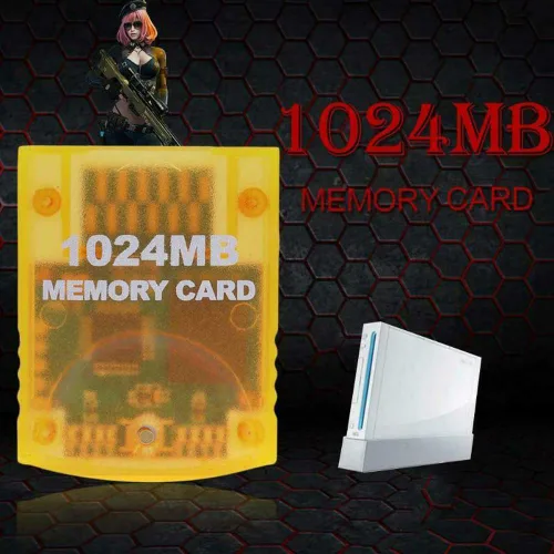 Vista 6 de DADAWE 1024MB(16344 Blocks) High Speed Gamecube Memory Card Compatible for Nintendo Wii Console Game Cube NGC GC
