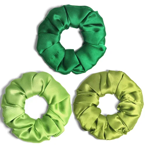 Vista 12 de Michooyel 100% seda de morera, bandas elásticas para el cabello, para mujeres y niñas, cabello rizado, sin daños, soporte para cola de caballo