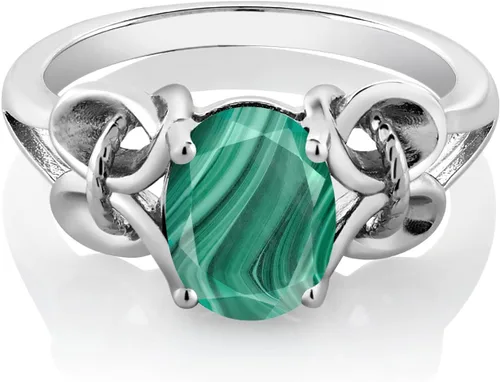 Vista 136 de Gem Stone King Anillo de compromiso ovalado con piedra natal para mujer, plata de ley 925, ovalado de 0.354 x 0.276 in, anillo de compromiso
