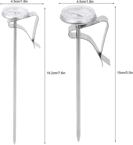 Vista 8 de Termómetro de aceite para freír con clip, termómetro de caramelo para hacer dulces, termómetro de cocina de acero inoxidable para líquidos