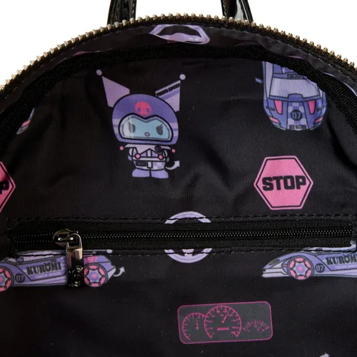 Vista 5 de Loungefly Sanrio Hello Kitty Kuromi Tokyo Speed Racer Mini Mochila, Multi, Tokio Speed Racer Sanrio