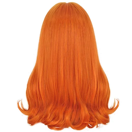 Vista 16 de Peluca de cosplay estilo Bob azul oscuro + horquilla de libélula + collar para fiesta, disfraz de Halloween, peluca de mujer