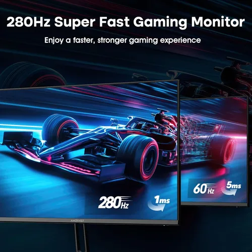 Vista 81 de Amzfast - Monitor de juegos de 24 pulgadas 180Hz 200Hz FHD 1080p, monitor de computadora, sincronización adaptativa de 1 ms, 3000:1, pantalla HDR