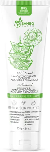 Vista 8 de Pasta dental natural sin flúor - Nano hidroxiapatita, remineralizante, para dientes sensibles, blanqueadora y tubo de cero desperdicio - Recomendada