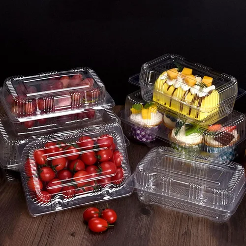 Vista 7 de TOFLEN Recipientes desechables de plástico resistente con bisagras con tapas transparentes (paquete de 40) recipientes para pan de 7.2 x 4.7 x 3