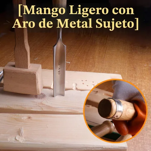 Vista 5 de ATOPLEE Juego de cinceles de madera para carpintería, 4 piezas Herramienta profesional de tallado de madera Herramienta de carpintero CR-V de acero