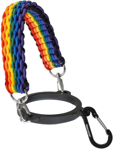 Vista 11 de HydroCord 2.0 - Mango de paracaídas para botellas de 12 a 40 onzas, color negro Anillo de boca ancha y mosquetón, compatible con Hydroflask 1.0
