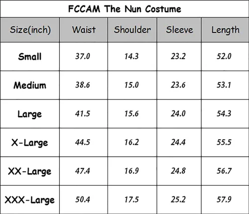 Vista 4 de The Nun - Disfraz de monja para mujer, disfraz de Halloween aterrador