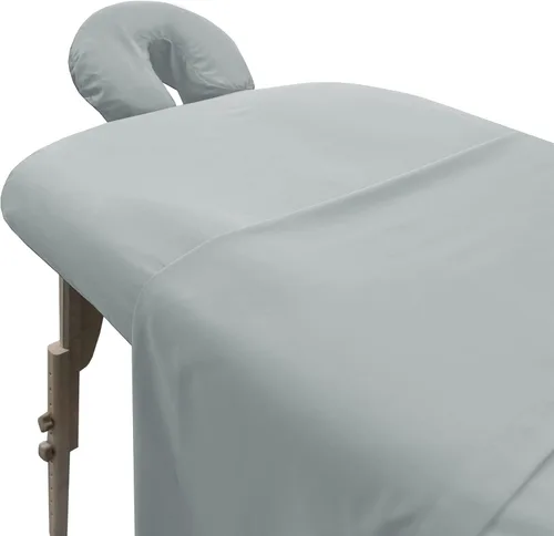 Vista 19 de London Linens Juego de sábanas de microfibra suave para mesa de masaje de 3 piezas, incluye funda para mesa de masaje, sábana bajera ajustable