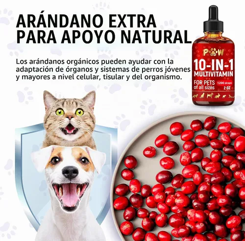 Vista 7 de Multivitamínico para gatos B, C y D3 - Multivitamínico líquido 10 en 1 para perros - Vitaminas y suplementos para perros para ayudar con alergias e