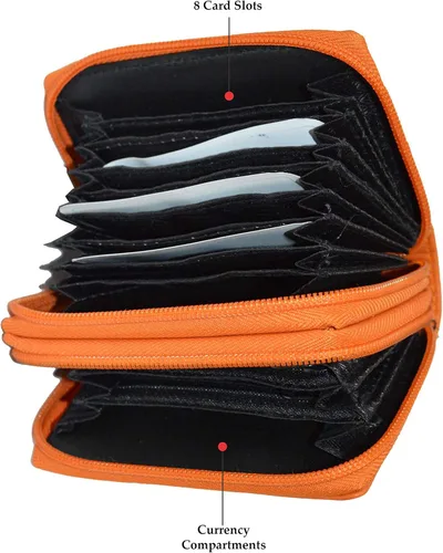 Vista 6 de Leatherboss - Cartera de piel con doble cremallera con seguridad RFID