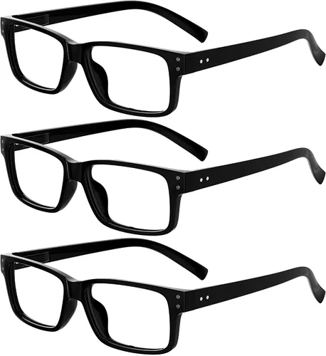 Vista 15 de Eyekepper Gafas de Lectura Vintage para Hombre - 3 Pares Negros y 2 Pares Azules - Gafas Clásicas con Bisagra de Resorte +0.00 3 negro 2 azul