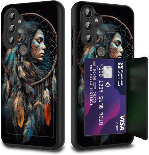 Vista 105 de Funda híbrida de doble capa con función atril para Samsung Galaxy A16 5G de 6.9 pulgadas, diseño de vaca con bandera estadounidense