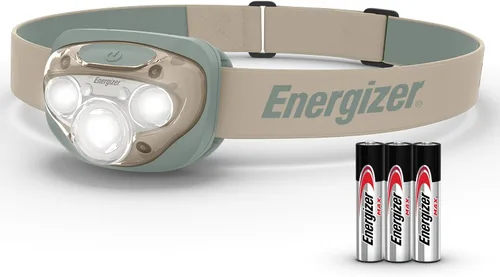 Vista 8 de Energizer Vision HD + LED - Linterna frontal color morado, luz LED para emergencias, exteriores o como luz de trabajo, incluye baterías, paquete