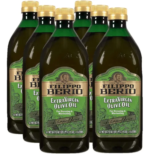 Vista 4 de Filippo Berio Aceite de oliva virgen extra, botella de rPET reciclada de 25.3 onzas (paquete de 6) (el embalaje puede variar)