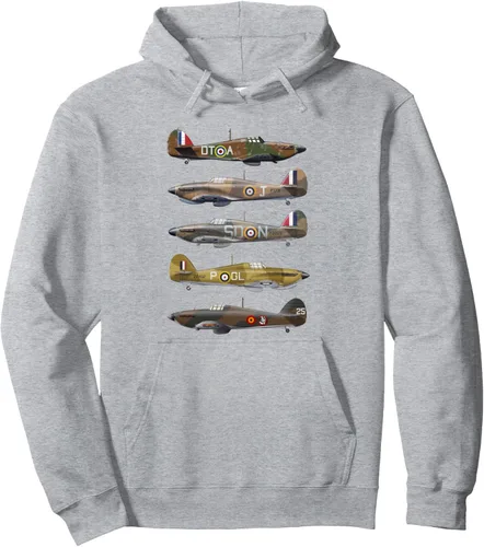Vista 3 de Hawker Hurricane is a British WW2 fighter aircraft Pullover Hoodie