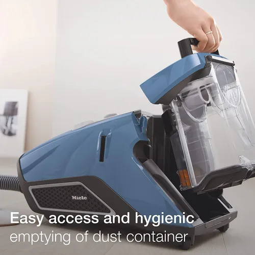 Vista 2 de Miele Blizzard CX1 Turbo Team - Aspiradora sin bolsa, color azul tecnológico con STB 305-3 TurboTeQ, SBB 300-3 Parquet Twister Floorhead, cepillo