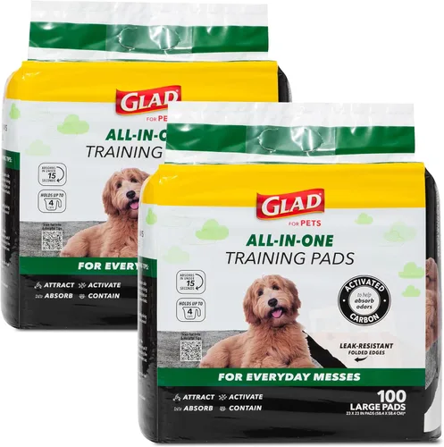 Vista 17 de Glad Almohadillas para cachorros de carbón negro para mascotas, almohadillas desechables súper absorbentes para orina de perro, almohadillas