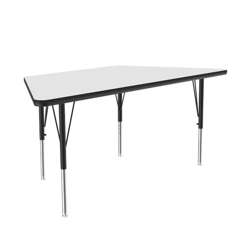 Vista 18 de Correll - Tabla rectangular de 24 x 60 pulgadas, tabla de actividades, altura ajustable, laminado de alta presión blanco duradero, muebles
