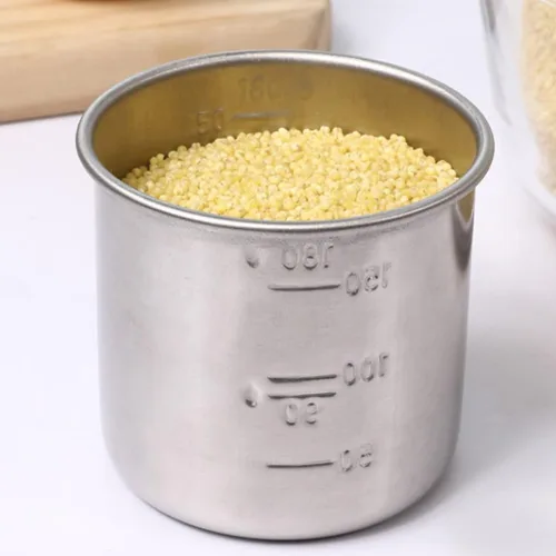 Vista 4 de SHOWERORO Taza medidora multiusos con graduaciones de cocina para granos de arroz y maíz, herramienta de almacenamiento para hornear y cocinar
