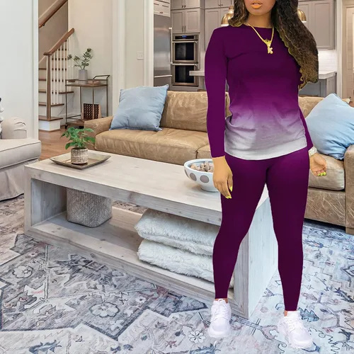Vista 5 de Conjunto casual de 2 piezas para mujer, sudadera y pantalón deportivo 2024