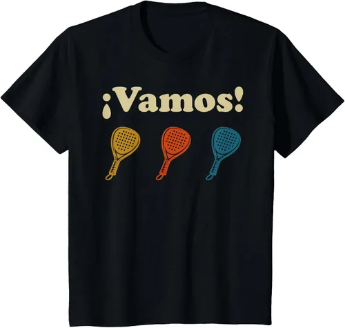 Vista 30 de Camiseta Vamos Padel Player Sport en Español Retro Hombre