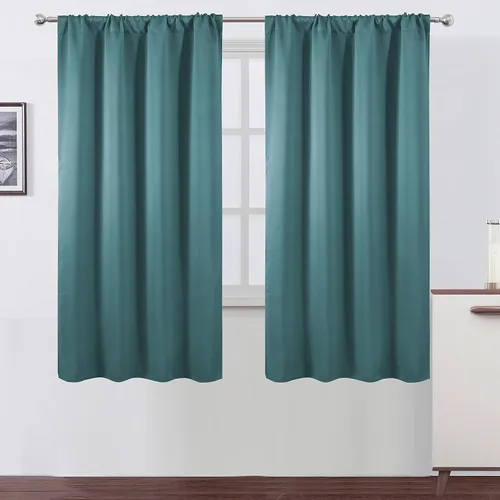 Vista 14 de LEMOMO Cortinas opacas de 42 x 54 pulgadas, juego de 2 paneles de cortinas con aislamiento térmico para oscurecer la habitación