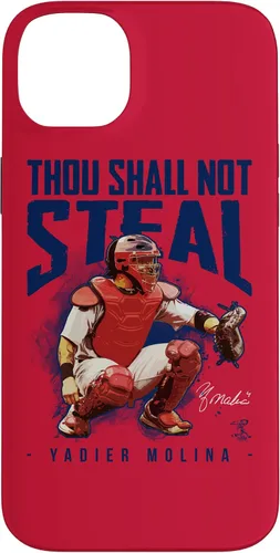 Vista 15 de Yadier Molina - Carcasa para iPhone 17, diseño de "Thou Shall Not Steal