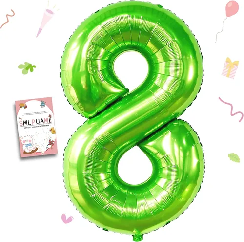Vista 205 de Globos grandes de 40 pulgadas de números del 0 al 9, globos numéricos para decoración de fiesta de cumpleaños, globos de helio de aluminio