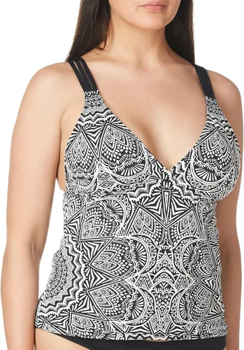 Vista 2 de La Blanca Traje de baño tankini con múltiples correas y espalda cruzada para mujer