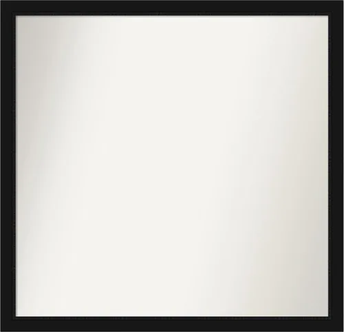 Vista 532 de Amanti Art Espejo de baño negro para sobre fregadero, 22 x 22 pulgadas, espejo de tocador cuadrado estrecho negro Avon, marco de madera casual