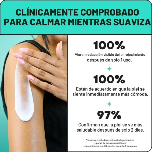 Vista 2 de AmLactin Calm & Renew Loción - Hidratante terapéutico corporal y facial para piel sensible - Exfoliante sin frotamiento y loción corporal para piel