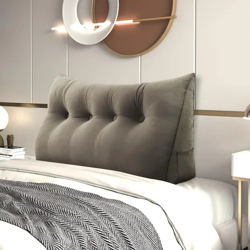 Vista 30 de Almohada de cuña para cabecero de cama Almohada pequeña de refuerzo para cabecera Almohada de lectura para sentarse en la cama para adultos, cojín