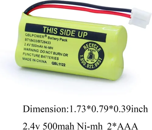 Vista 5 de BT18433/BT28433 Combo de batería de teléfono con pilas de luz solar AA Ni-CD 1.2V 600mAh