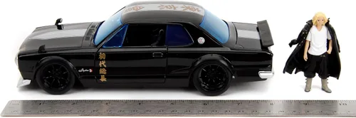 Vista 7 de Jada Tokyo Revengers 1:24 1971 Nissan Skyline GT-R - Coche fundido a presión y figura de Mikey de 2.75 pulgadas, juguetes para niños y adultos