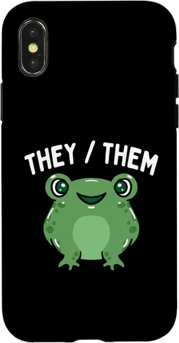 Vista 4 de iPhone 15 Gender Queer They Them Pronombres LGBTQ Pride Month No Binario Case