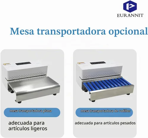 Vista 7 de Máquina selladora térmica, sellador automático de banda continua con control digital de temperatura, sellador horizontal de bolsas para bolsas