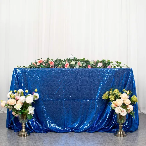 Vista 8 de ShiDianYi Mantel redondo de lentejuelas azul bebé de 72 pulgadas, mantel de lentejuelas con purpurina para pastel de postre con purpurina, mantel