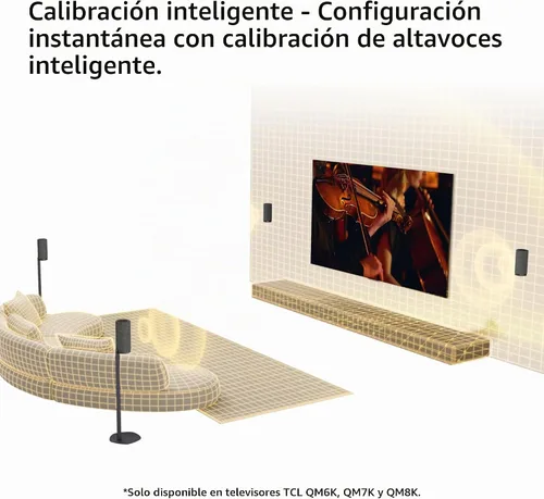 Vista 5 de TCL Z100 Altavoz inalámbrico de cine en casa con tecnología Dolby Atmos FlexConnect con transmisión de música Bluetooth, potencia de salida de 170