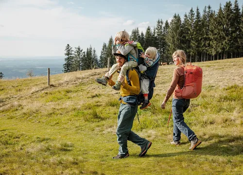 Vista 7 de Deuter Kid Comfort - Mochila y mochila para viajes y senderismo con niños pequeños - Bosque