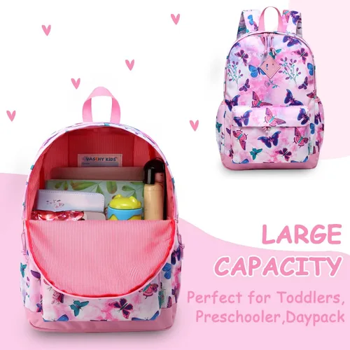 Vista 8 de VASCHY - Mochilas para niños y niñas, ligeras, resistentes al agua, con correa para el pecho